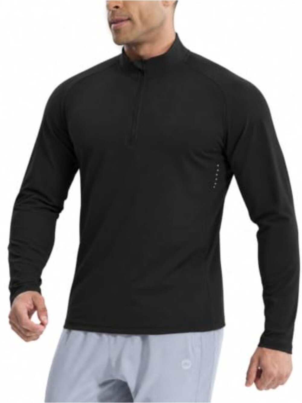 Men's Dry Fit Quarter Zip Pullover Long Sleeve Lightweight Golf Athletic Sun